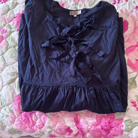 Elegant Navy Long Sleeve Dress - Picture 8 of 8